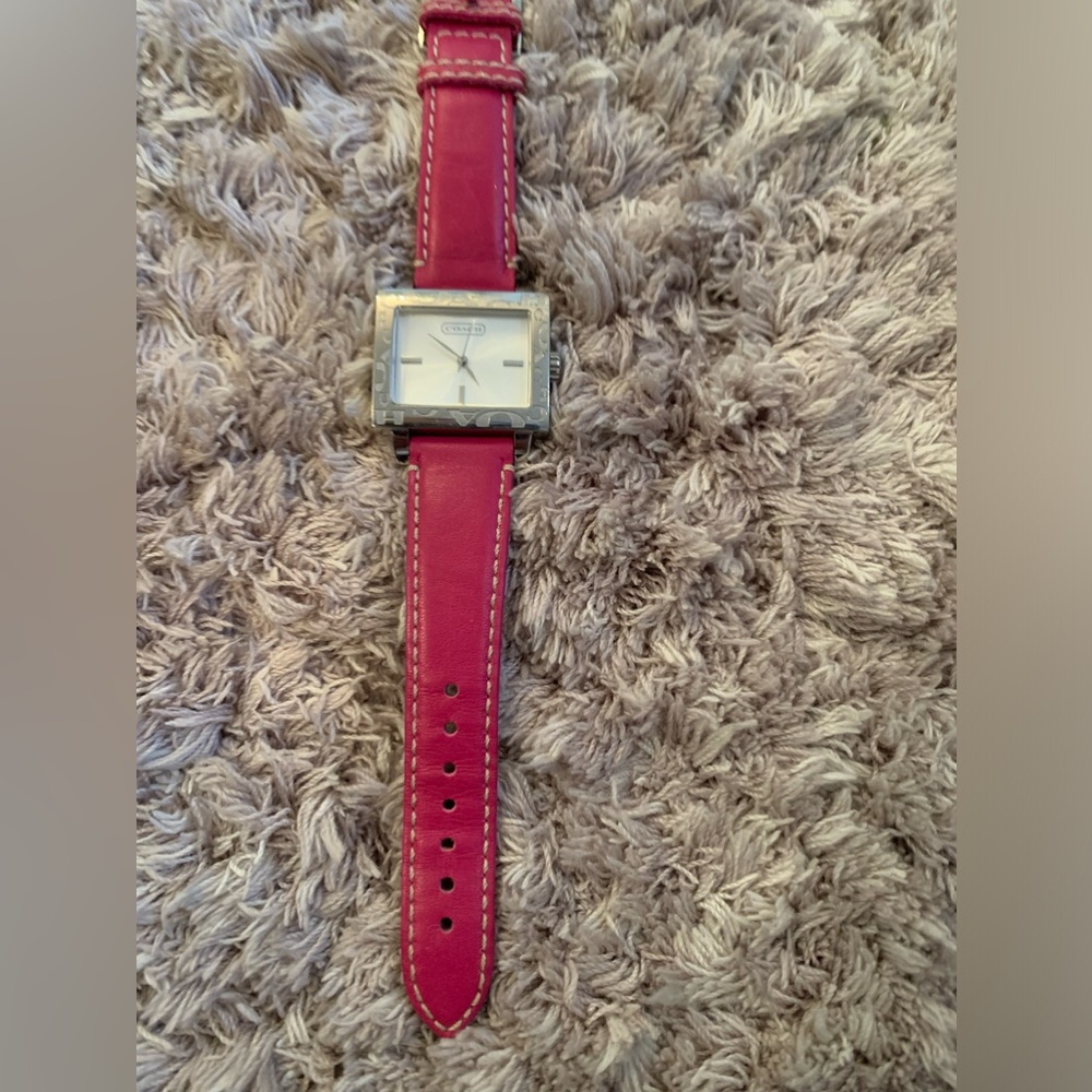 Coach Watch with Leather Band